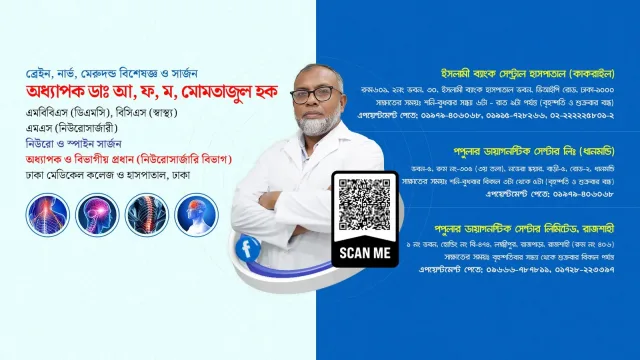 চেম্বার ও রোগী দেখার সময় — কাকরাইল, ধানমন্ডি ও রাজশাহী